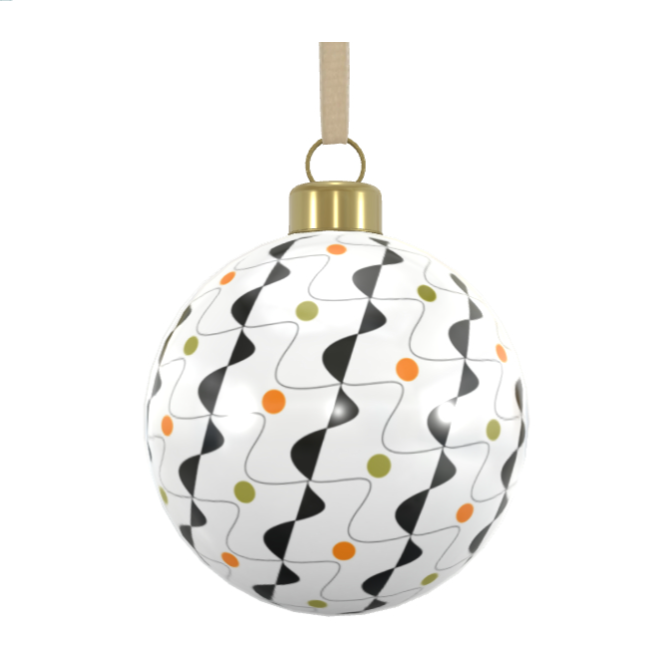 Unique Abstract Bone China Bauble