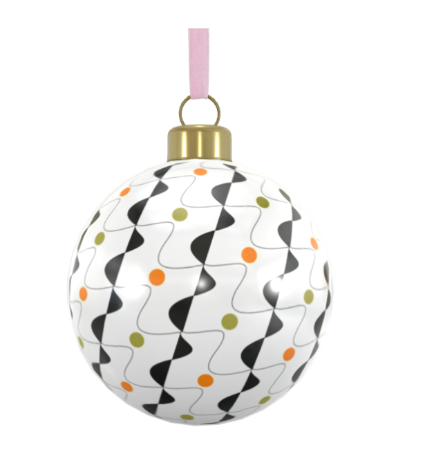 Unique Abstract Bone China Bauble