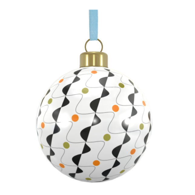 Unique Abstract Bone China Bauble