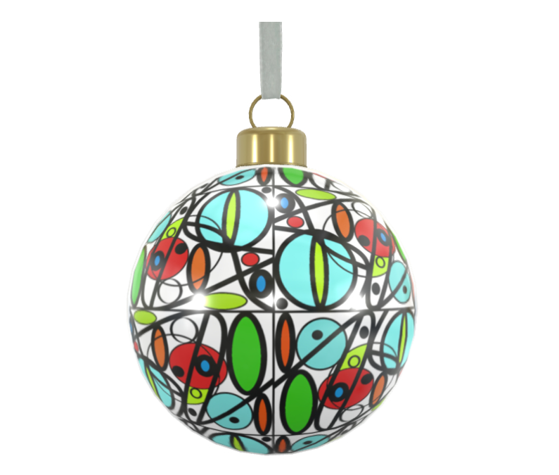 Unique Abstract Bone China Bauble