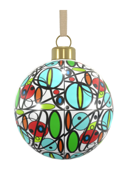 Unique Abstract Bone China Bauble