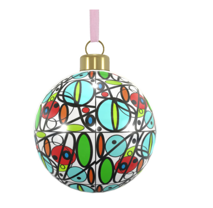Unique Abstract Bone China Bauble