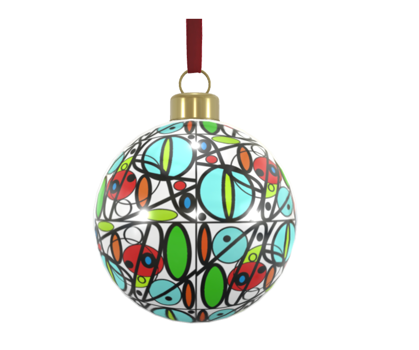 Unique Abstract Bone China Bauble