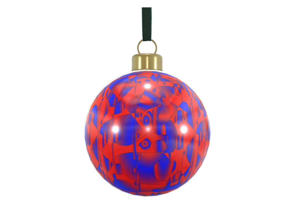 Unique Abstract Bone China Bauble