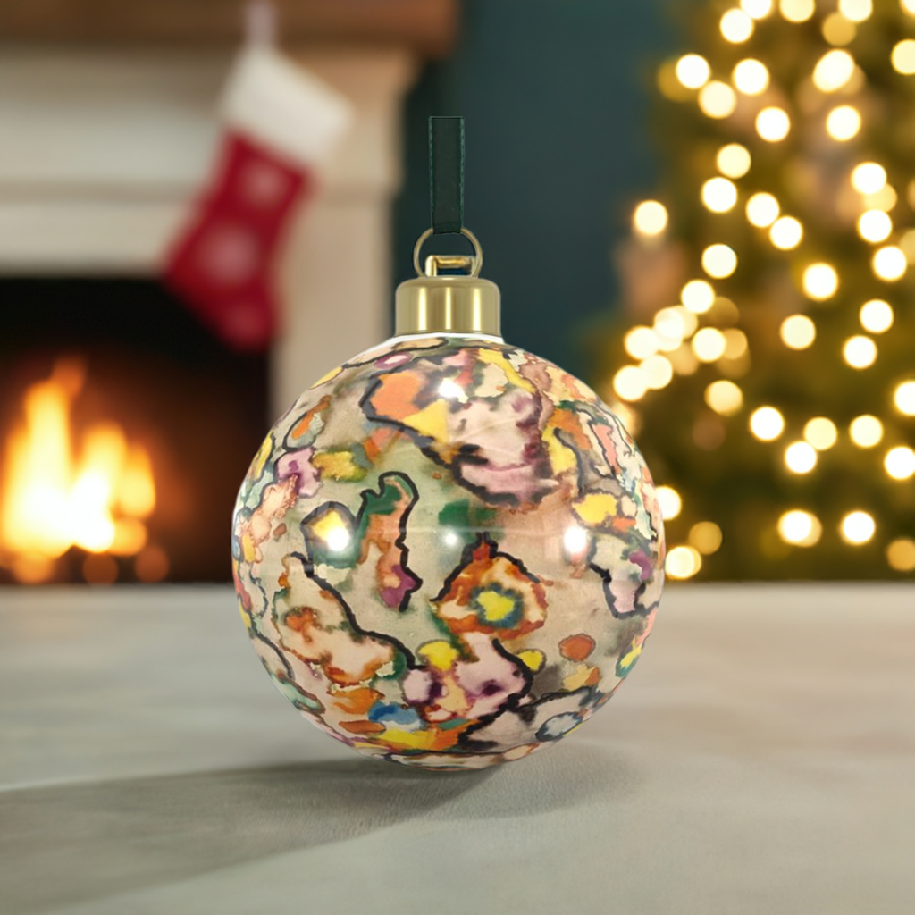 Unique Abstract Bone China Bauble
