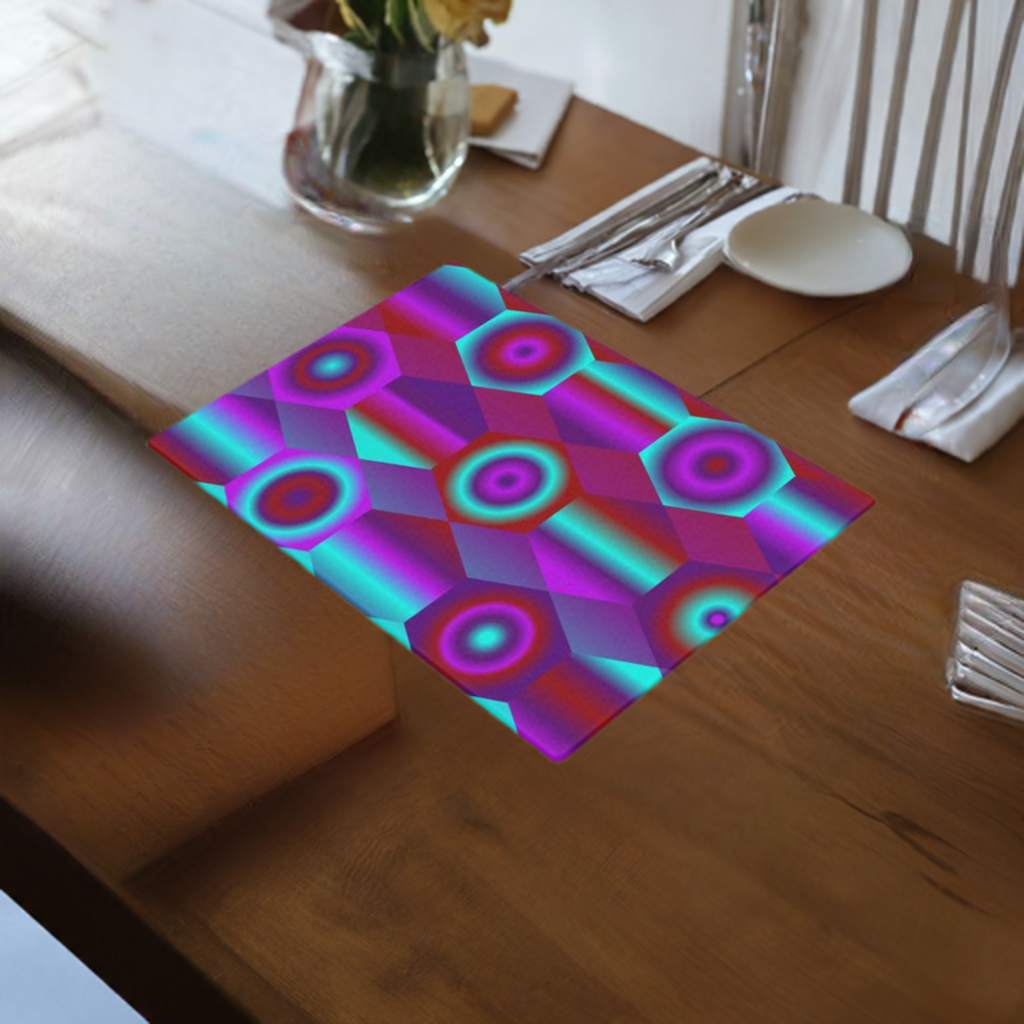 Vibrant Glass Chopping Board/ Placemat