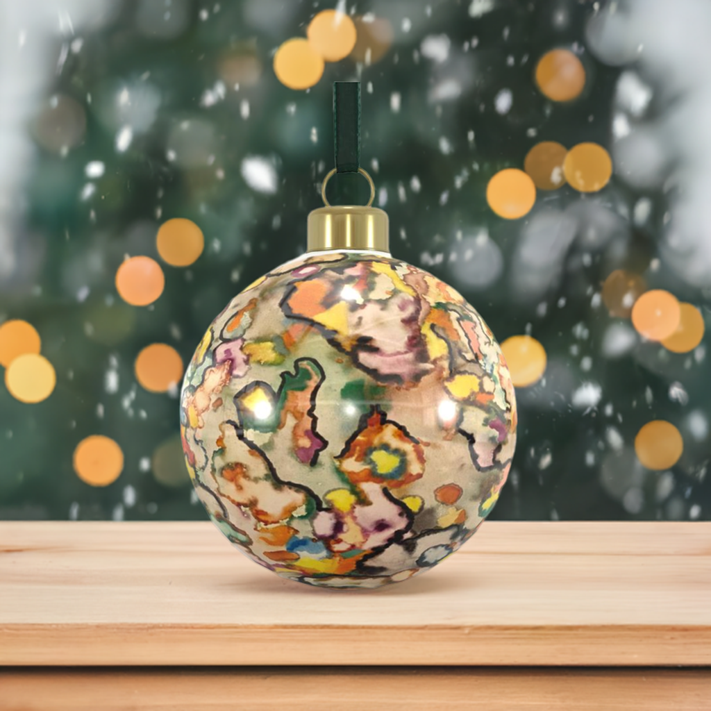 Unique Abstract Bone China Bauble