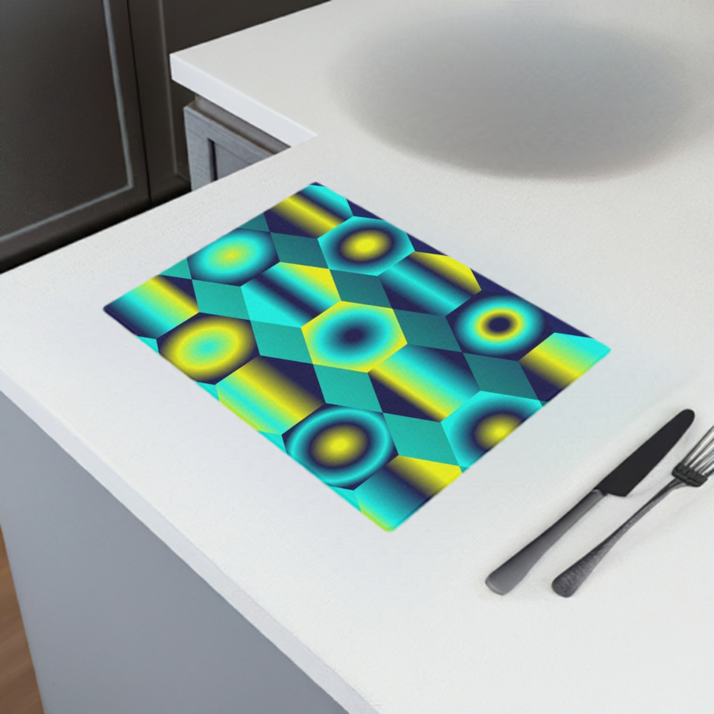 Vibrant Glass Chopping Board/ Placemat