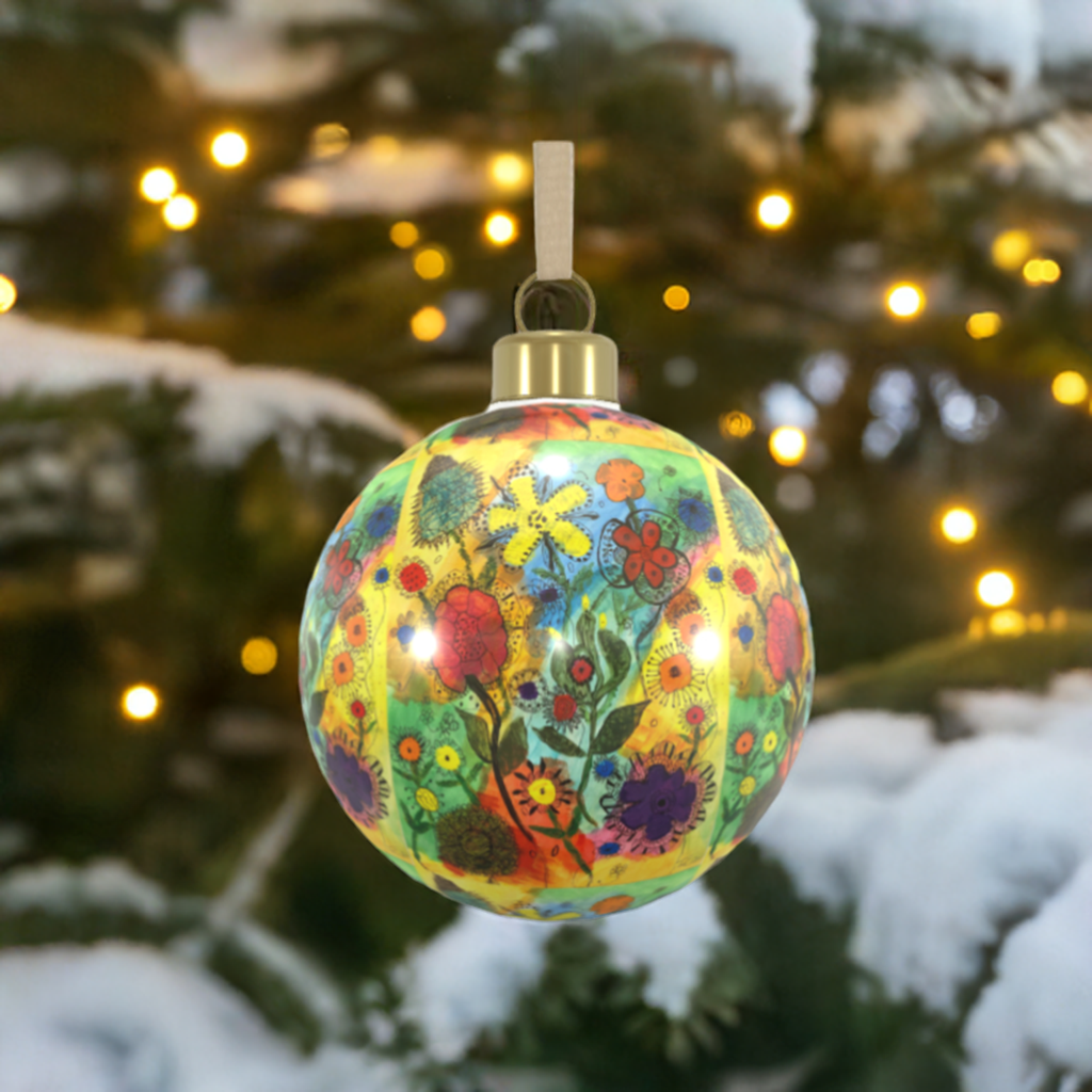 Unique Abstract Bone China Bauble