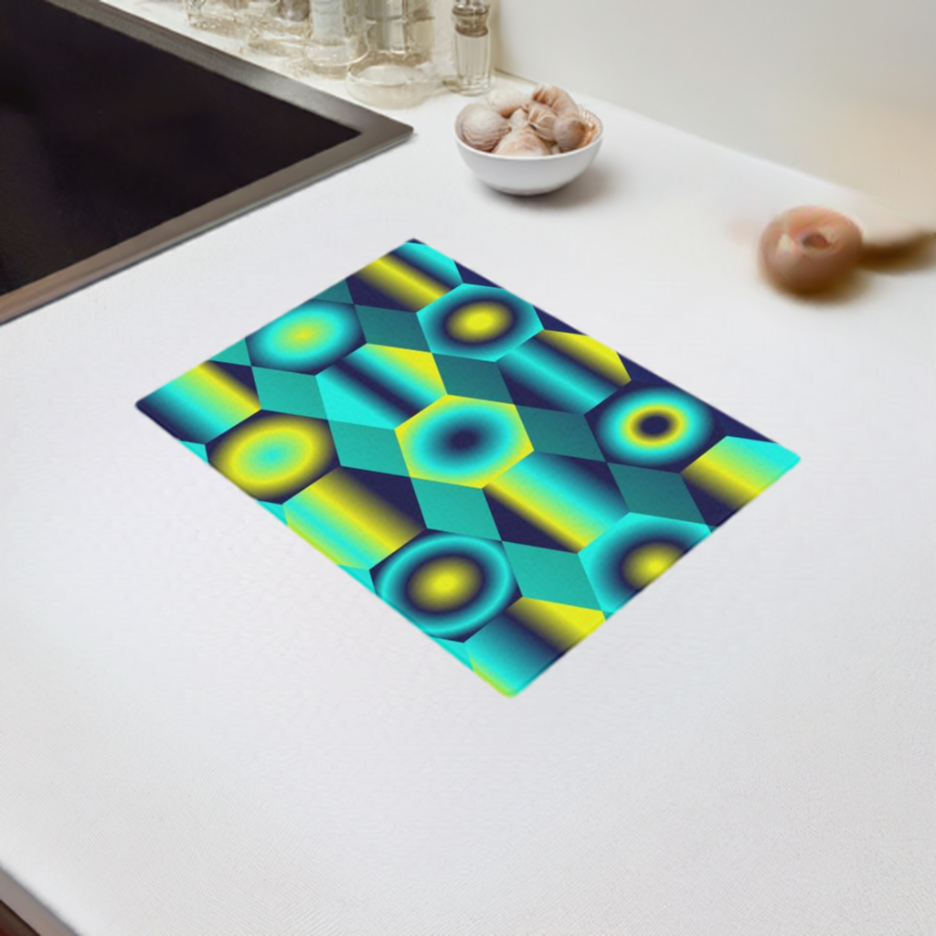 Vibrant Glass Chopping Board/ Placemat